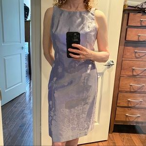 Shimmering lavender dress with velvet floral details, Size 5/6